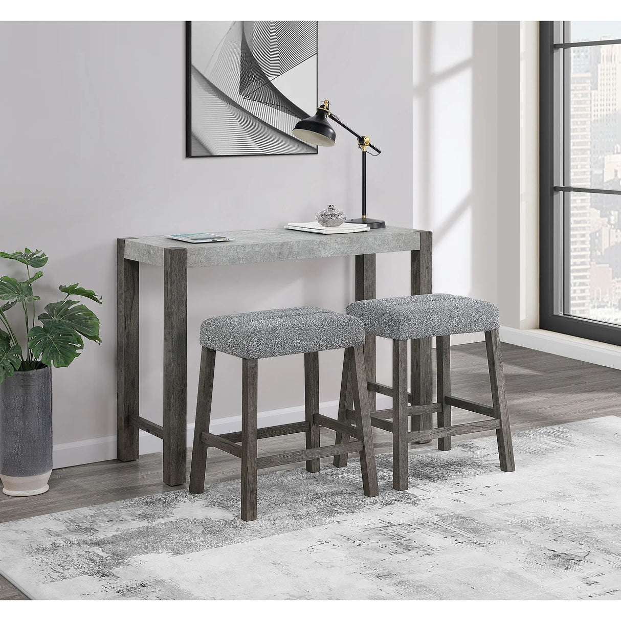 Console Table - Gray - Furniture Home Direct