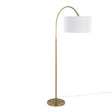 Salon Reader Contemporary Floor Lamp - Gold / White - Furniture Home Direct