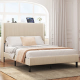 Platform Bed With Metal Frame And Charging Station - Furniture Home Direct