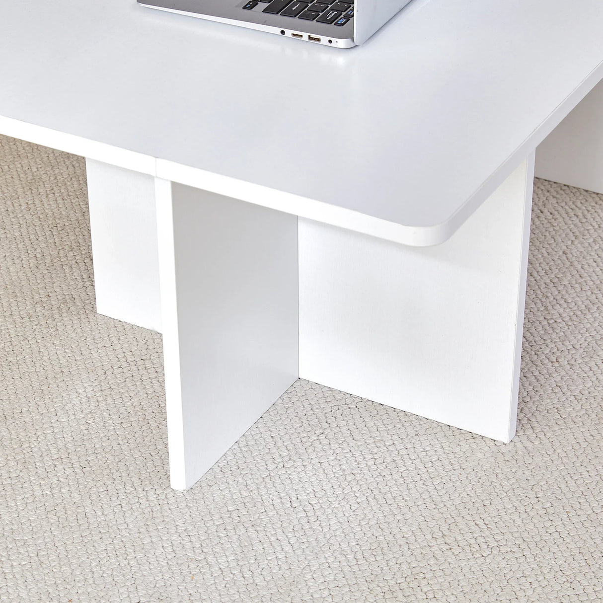Coffee Table With X Leg Design For Living Room White - Furniture Home Direct