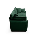 Modern Living Room 3 Piece Set - Green Corduroy - Furniture Home Direct