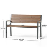Davos - Bench - Gray / Brown