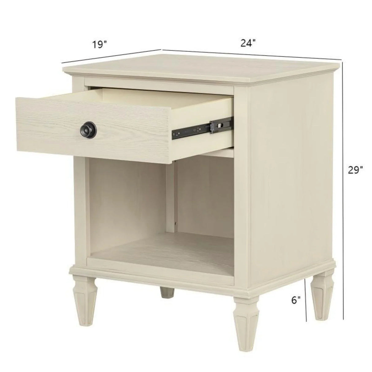 Victoria - Nightstand With Open Storage - Furniture Home Direct
