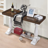 Farmhouse Retro Design Pedestal Sofa Tabe - Furniture Home Direct