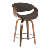 Curvini - Mid Century Modern Counter Stool (Set of 2) - Furniture Home Direct