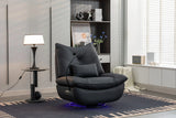 270 Swivel Glider Recliner Chair, Power Recliner Rocking Chair, USB Port Charge For Nursery Chair With Atmosphere Lamp For Living Room Bedroom Apartment - Furniture Home Direct