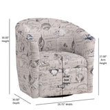 Boardwalk - Swivel Accent Chair Polyester Fabric - Gray - Furniture Home Direct