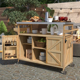 K&K Outdoor Kitchen Island & Storage Cabinet - Furniture Home Direct