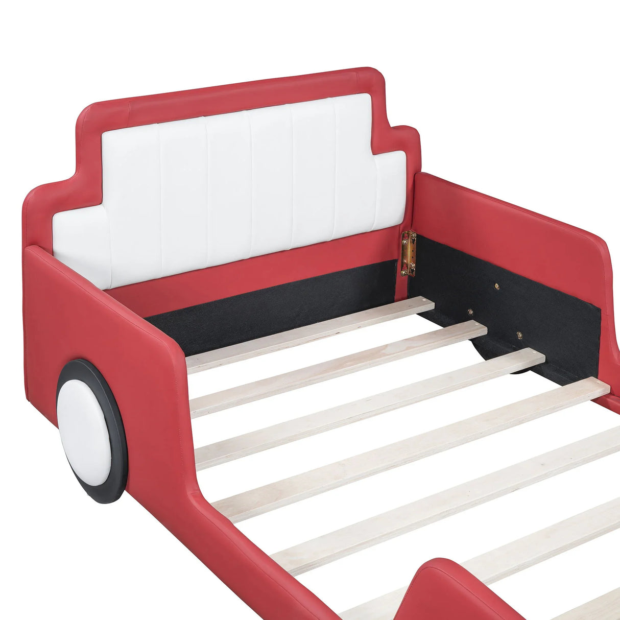 Race Car Shaped Platform Bed With Wheels - Furniture Home Direct