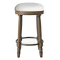 360° Swivel Wooden Barstools With Upholstered Seat, Counter Height (Set of 2) - Furniture Home Direct
