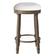 360° Swivel Wooden Barstools With Upholstered Seat, Counter Height (Set of 2) - Furniture Home Direct