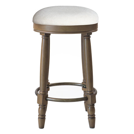 360° Swivel Wooden Barstools With Upholstered Seat, Counter Height (Set of 2) - Furniture Home Direct