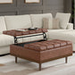 Mariah - Upholstered Lift Top Table Storage Ottoman - Furniture Home Direct
