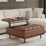 Mariah - Upholstered Lift Top Table Storage Ottoman - Furniture Home Direct