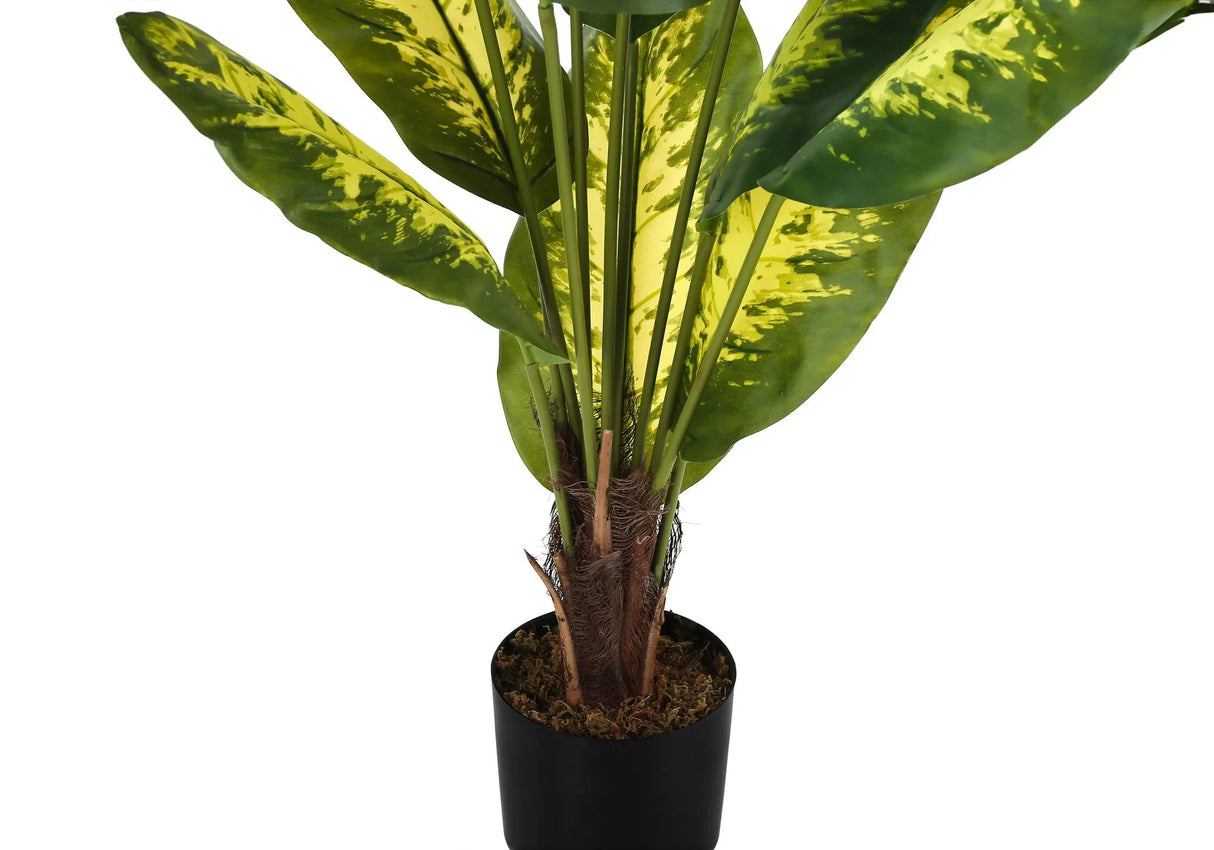 47" Tall, Artificial Plant, Evergreen Tree, Indoor, Faux, Fake, Floor, Greenery, Potted, Real Touch, Decorative - Green / Black - Furniture Home Direct