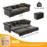 3 In 1 Pull Out Convertible Sleeper Sofa Bed - Furniture Home Direct