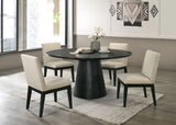 Froja - 5 Pieces Dining Room Set - Beige / Black - Furniture Home Direct