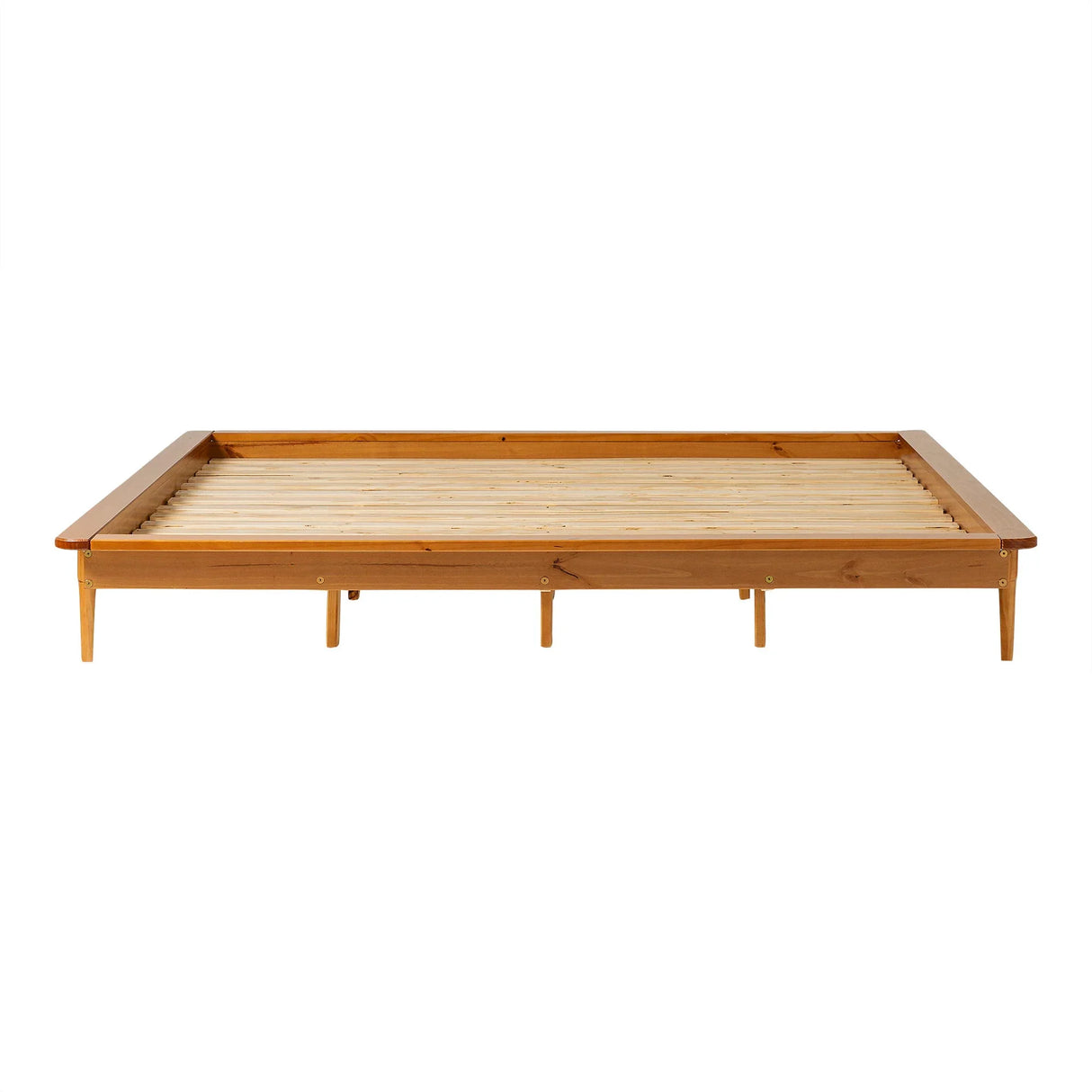 Mid-Century Modern Solid Wood Platform Bed Frame - Furniture Home Direct
