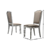 Dining Set Weathered Wood Table Upholstered Chairs White - Furniture Home Direct