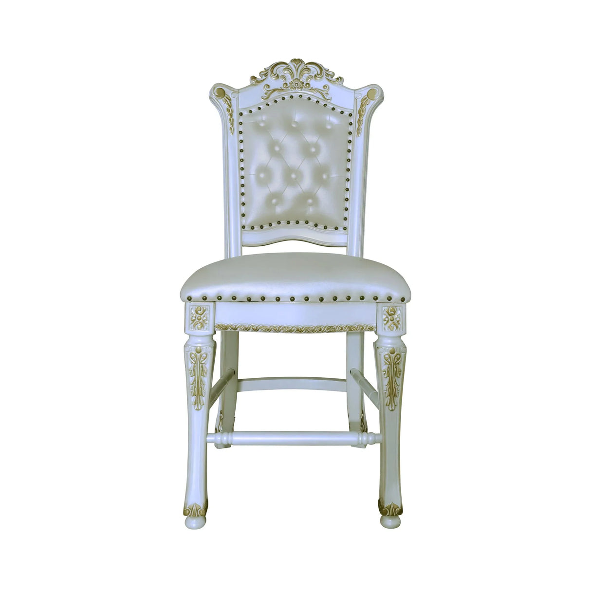 Vendome - Antique Counter Height Chair (Set of 2) - White - Furniture Home Direct