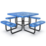 Square Outdoor Picnic Table With Umbrella Pole - Furniture Home Direct