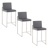 Fuji - Contemporary High Back Counter Stool, Functional Design - Furniture Home Direct