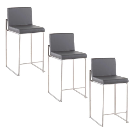 Fuji - Contemporary High Back Counter Stool, Functional Design - Furniture Home Direct