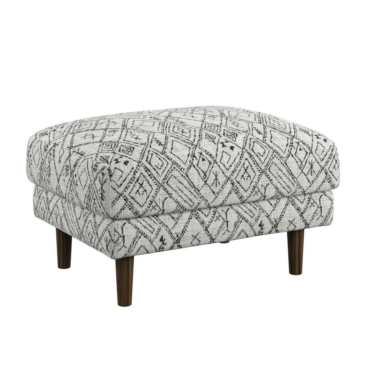 Jurie - Abstract Ottoman - Black - Furniture Home Direct