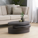 Coffee Table Nesting Set with Oval Design Matte Black - Furniture Home Direct