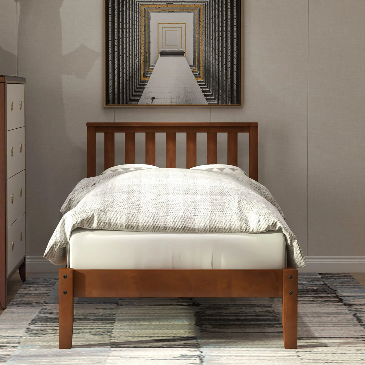 Platform Bed With Headboard, Footboard, Slat Support - Furniture Home Direct