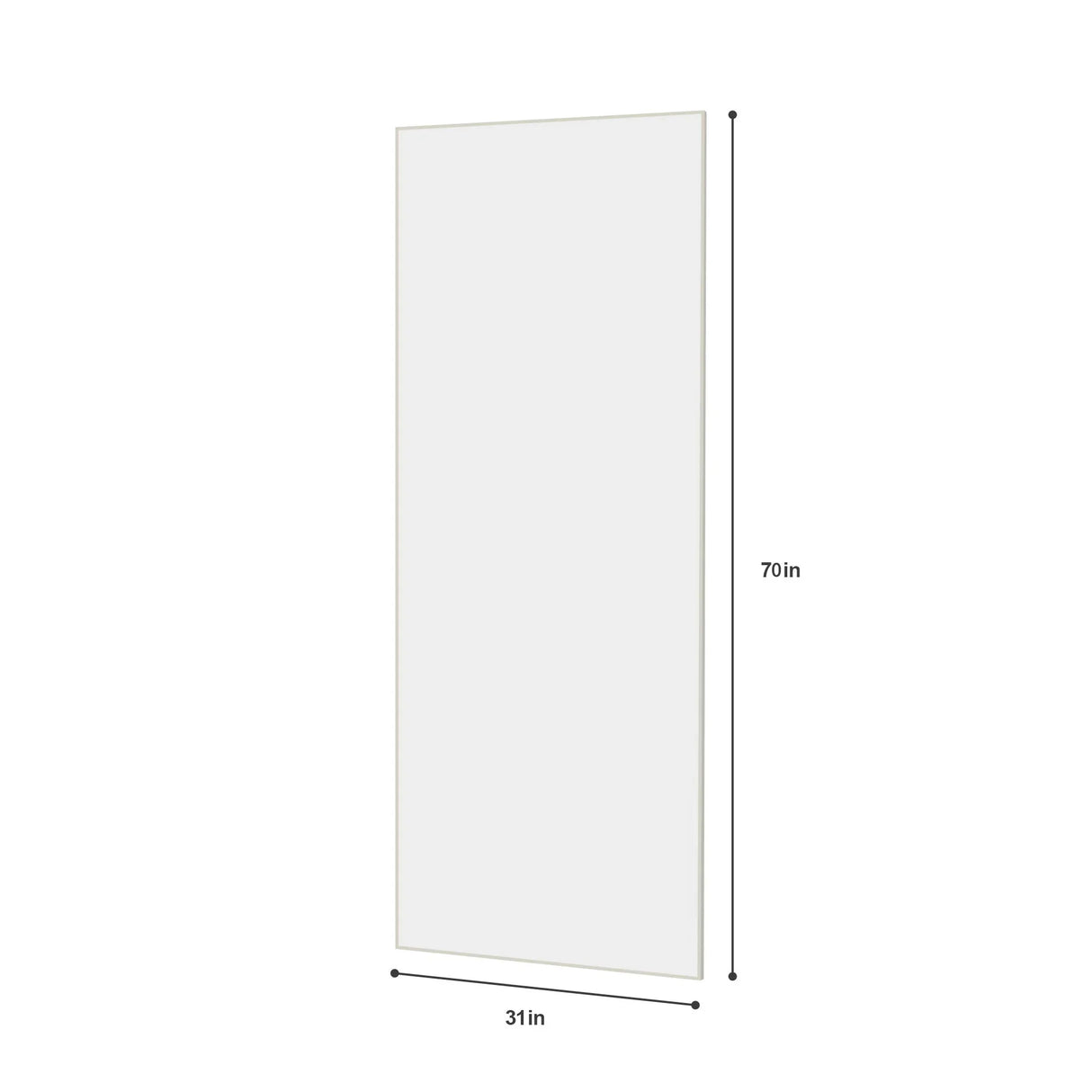 Modern Full Length Mirror With High Definition Shatter Proof Glass And Aluminum Alloy Frame - Furniture Home Direct