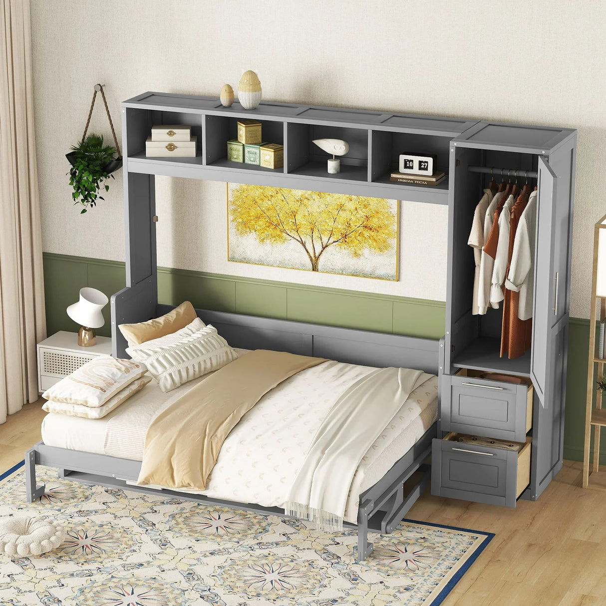 Murphy Wall Bed With Closet And Drawers - Furniture Home Direct