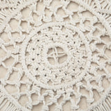 Coates - Round Macrame Pouf - Natural - Furniture Home Direct