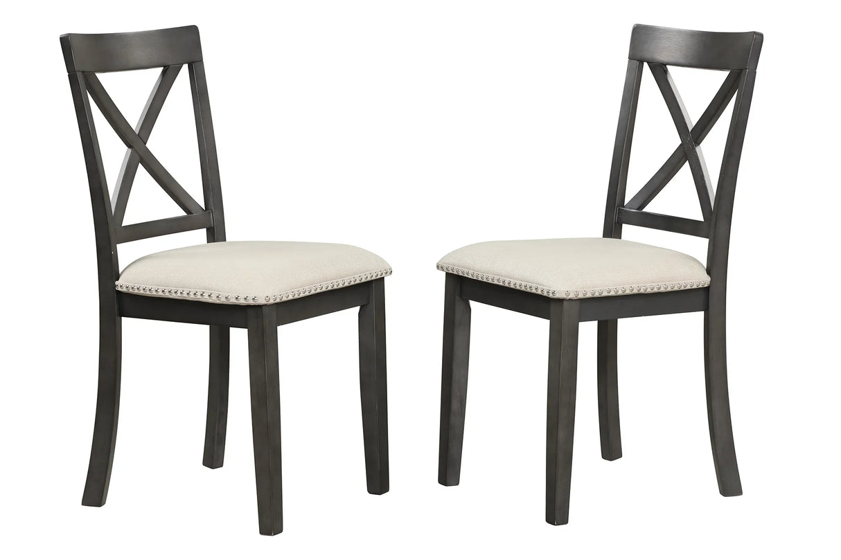 Dining Set Marble Table With Upholstered Chairs Gray - Furniture Home Direct