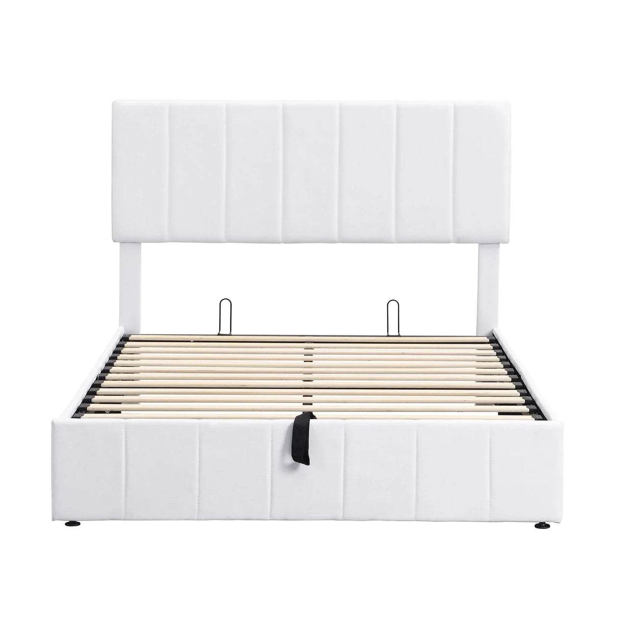 Elegant Upholstered Platform Bed With Hydraulic Storage System - Furniture Home Direct