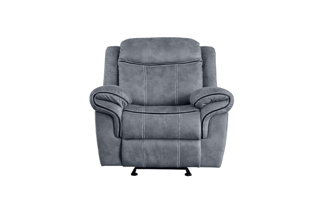 Zubaida - Two Tone Velvet Glider Recliner - Furniture Home Direct