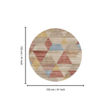 Rabbit - Washable Non - Slip Round Rug - Ivory Multi - Furniture Home Direct