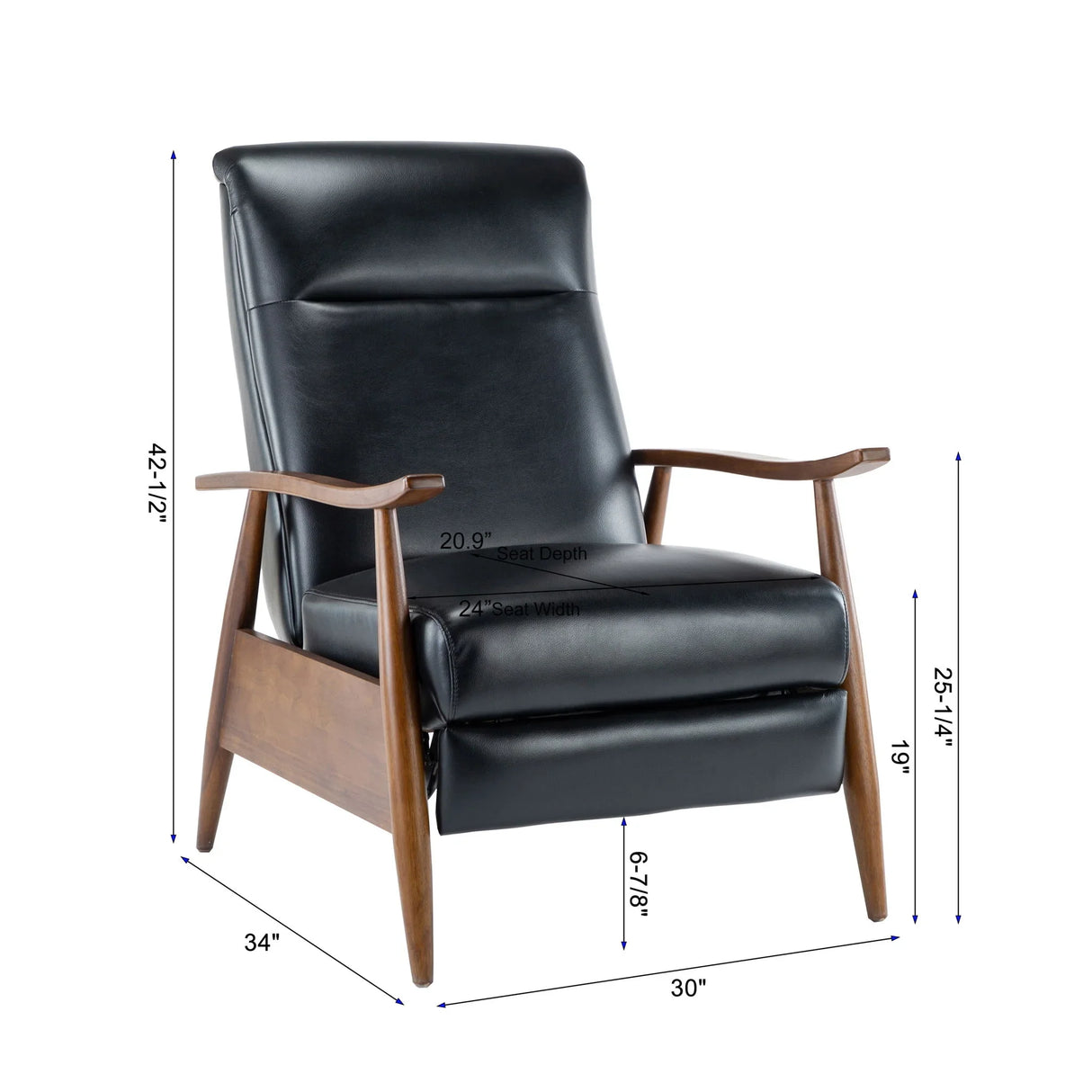 Sarasota - Arm Push Back Recliner - Furniture Home Direct