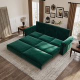 3 In 1 Convertible Sleeper Sofa With Nailhead Trim & Rolled Arm - Furniture Home Direct
