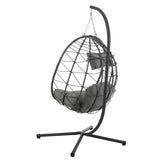 Outdoor Egg Chair With Stand - Dark Gray - Furniture Home Direct
