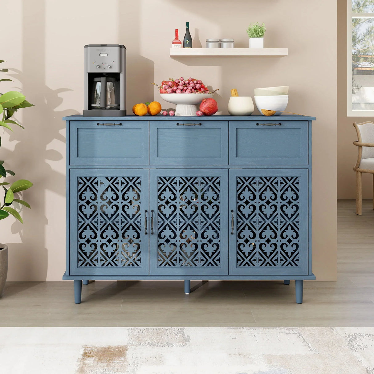 3 Door 3 Drawer Elegant Cabinet - Furniture Home Direct