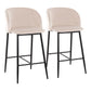 Fran - Contemporary Fixed Height Counter Stool (Set of 2) - Furniture Home Direct