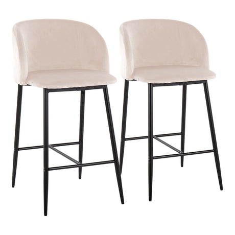 Fran - Contemporary Fixed Height Counter Stool (Set of 2) - Furniture Home Direct