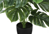 24" Tall, Artificial Plant, Monstera, Indoor, Faux, Fake, Table, Greenery, Potted, Real Touch, Decorative - Green / Black - Furniture Home Direct