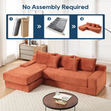 Modern L - Shaped Sectional Couch With Memory Foam - Furniture Home Direct