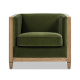 Georgia - Cane Tuxedo Armchair - Olive Green - Furniture Home Direct