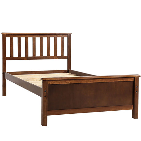 Platform Bed With Headboard, Footboard And Wood Slat Support - Furniture Home Direct