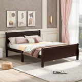 Platform Bed Frame Mattress Foundation Sleigh Bed With Headboard / Footboard / Wood Slat Suppor - Furniture Home Direct