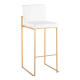 Fuji - Contemporary Design High Back Barstool (Set of 2) - Furniture Home Direct
