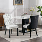 Nikki - Modern, High-End Tufted Solid Wood Contemporary PU And Velvet Upholstered Dining Chair With Wood Legs Nailhead Trim (Set of 2) - Furniture Home Direct